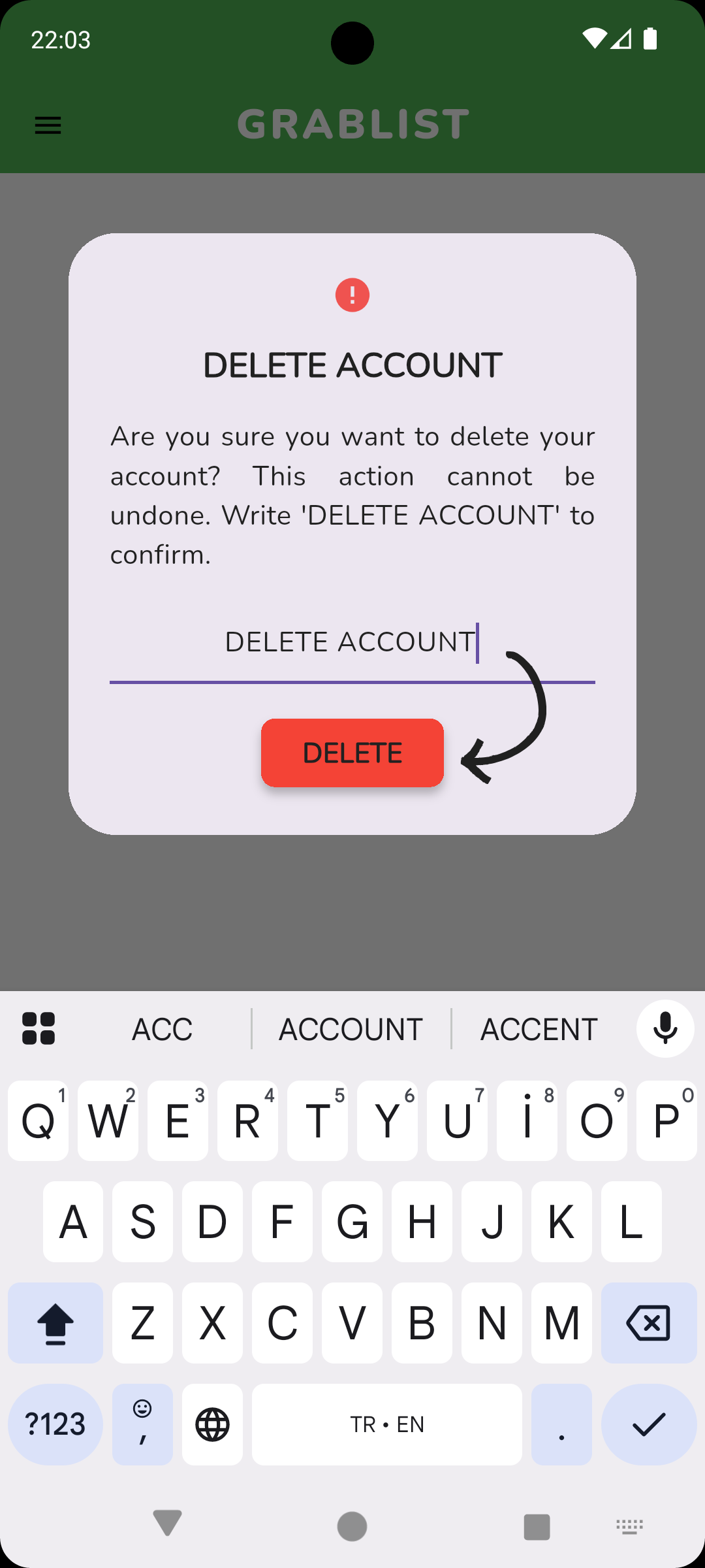 Delete Confirmation